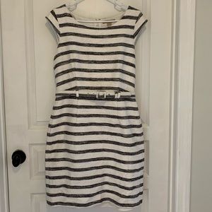 Banana republic striped tweed dress